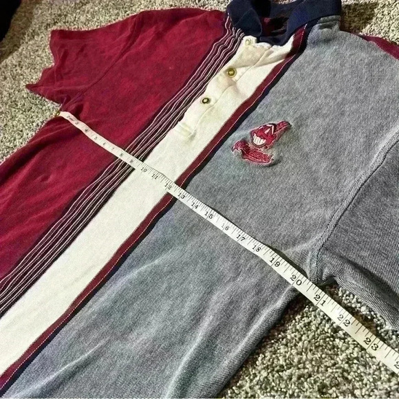 Vintage Deadstock Embroidered Cleveland Indians- Chief Wahoo Polo Shirt -medium - Picture 6 of 9